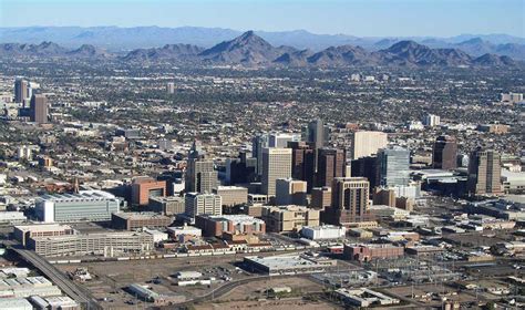 Google Map of the City of Phoenix, Arizona, USA.